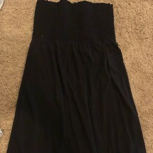 Tube top black dress